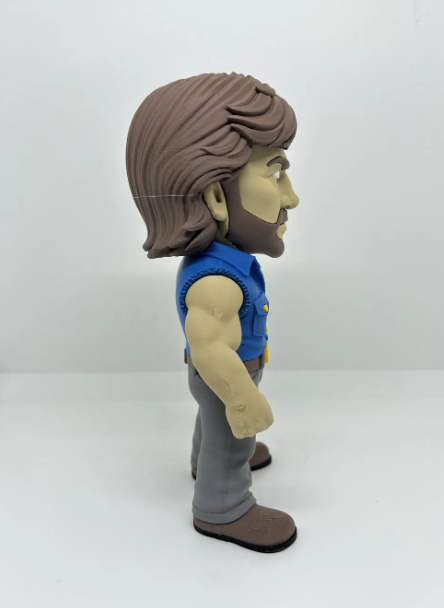 Chuck Norris Inspired Figure, Torn Sleeve Action Hero, 3D Printed Figure, Martial Arts Collectible, Movie Inspired Decor, Gamer Gift