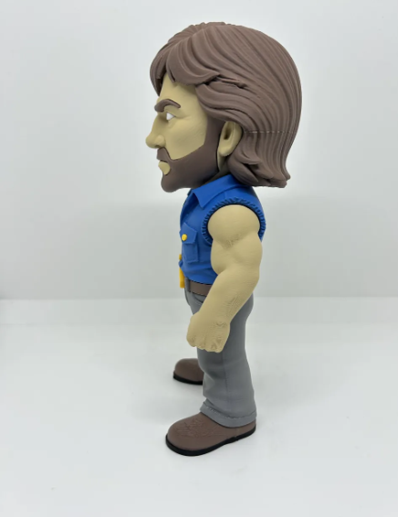 Chuck Norris Inspired Figure, Torn Sleeve Action Hero, 3D Printed Figure, Martial Arts Collectible, Movie Inspired Decor, Gamer Gift