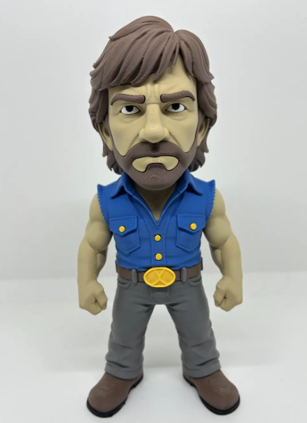Chuck Norris Inspired Figure, Torn Sleeve Action Hero, 3D Printed Figure, Martial Arts Collectible, Movie Inspired Decor, Gamer Gift