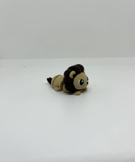 Flexi Lion Keychain, Articulated Lion Keychain, 3D Printed Animal Keychain, Flexible Lion Keychain, Cute Animal Gift, Safari Keychain