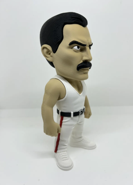 Freddie Mercury Inspired Figure, Rock Singer Collectible, 3D Printed Music Figure, Queen Inspired Decor, Rock Music Gift, Singer Statue