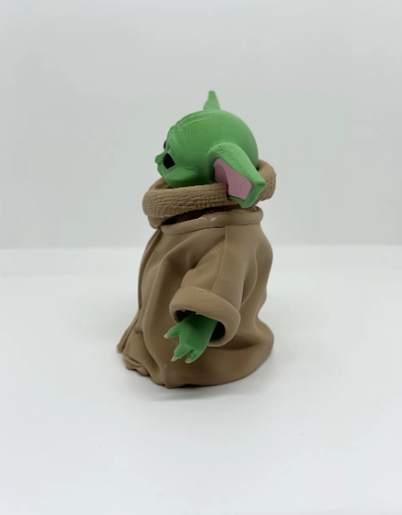 Grogu Figure, Baby Yoda Mandalorian Inspired, Grogu Collectible, 3D Printed Star Wars Figure, Cute Alien Figure, Sci Fi Gift, Display