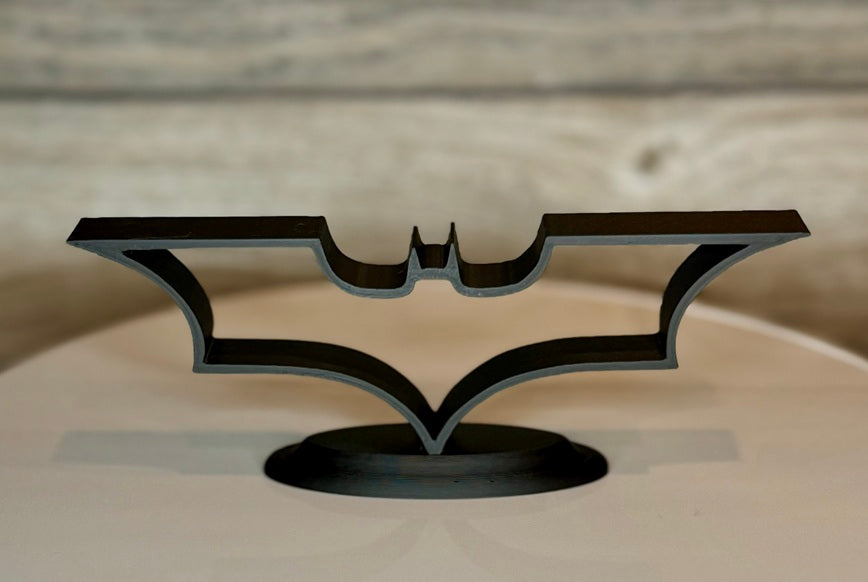 Dark Vigilante Wing Emblem 3D Print | Night Hero Wall Art | Gothic Symbol Decor | Collector Display | Man Cave Decor (Choose Size)