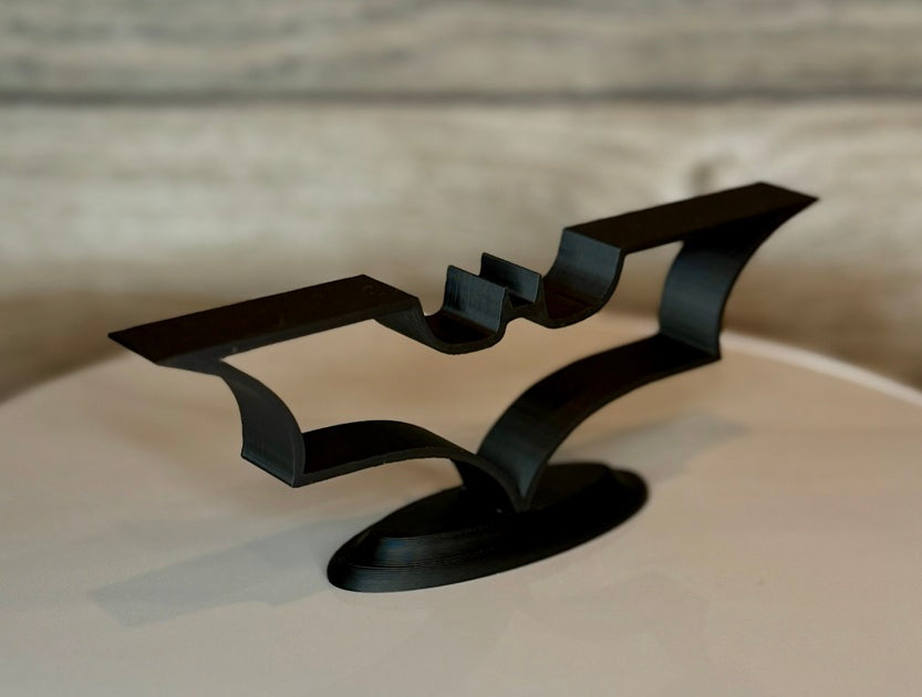 Dark Vigilante Wing Emblem 3D Print | Night Hero Wall Art | Gothic Symbol Decor | Collector Display | Man Cave Decor (Choose Size)