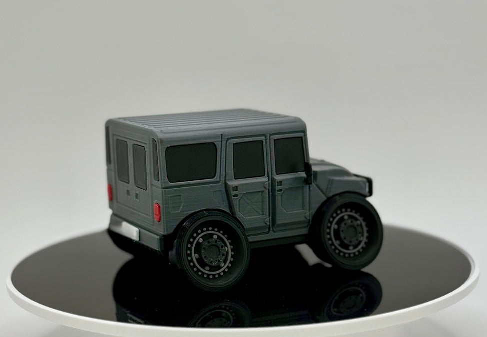 Tooned Heavy Duty Off-Road SUV Model | Boxy Military Style 4x4 Truck | Rugged Wide Stance Desk Decor | 3D Printed Collectible