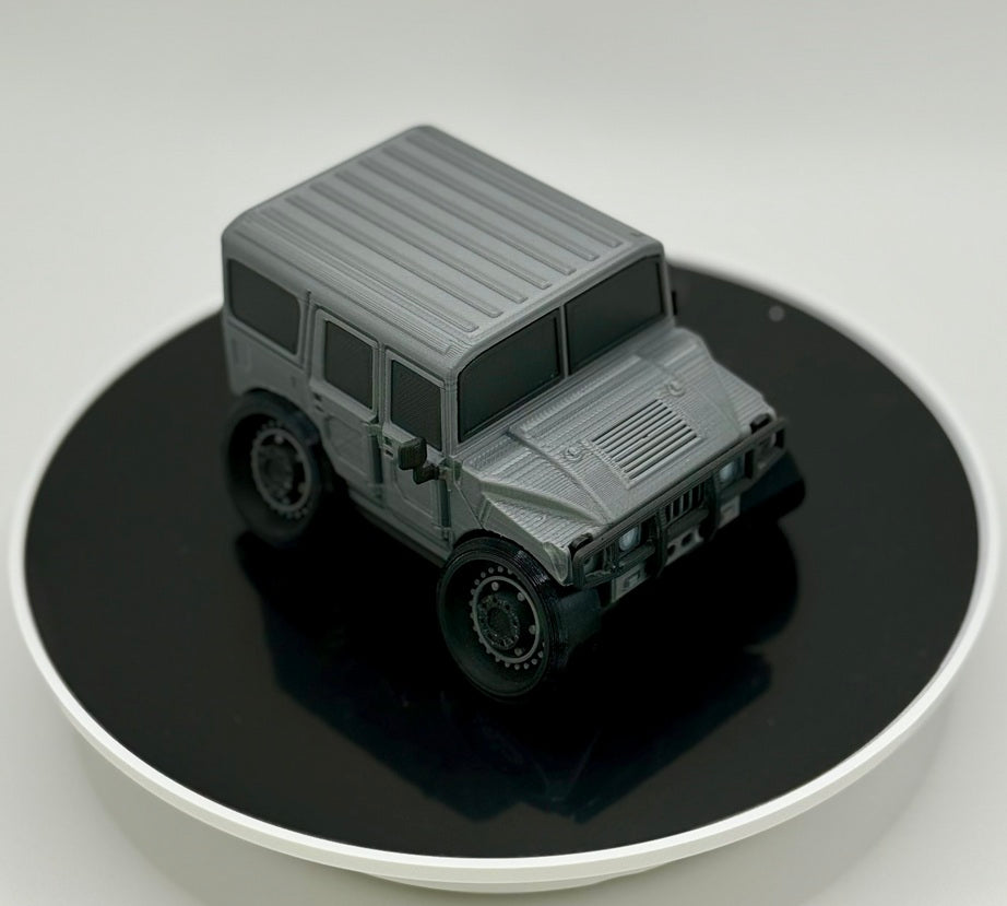 Tooned Heavy Duty Off-Road SUV Model | Boxy Military Style 4x4 Truck | Rugged Wide Stance Desk Decor | 3D Printed Collectible