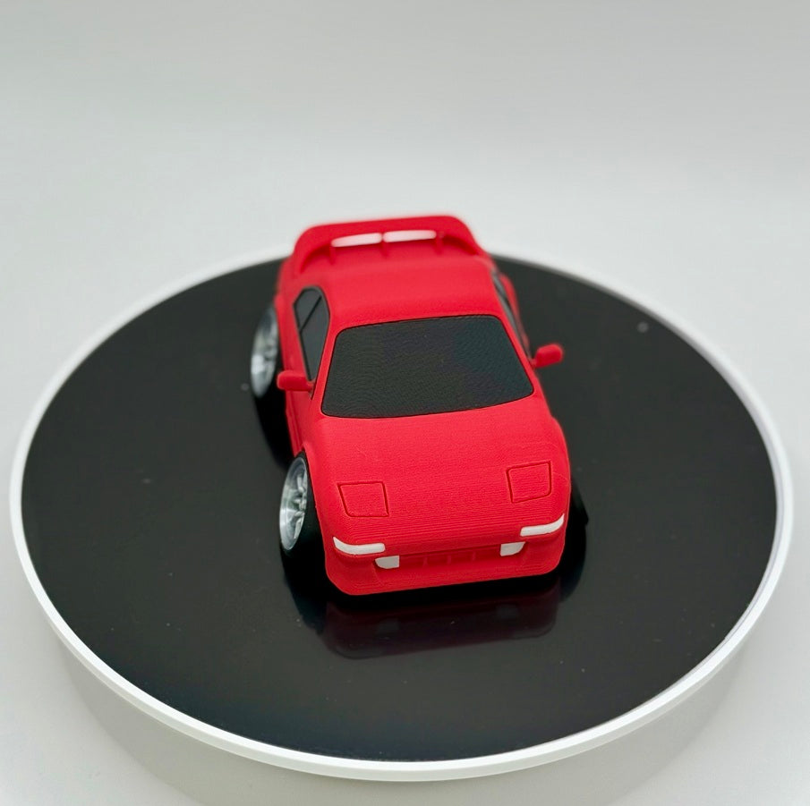 Tooned Mid-Engine Sports Car 3D Printed Model | Retro JDM Style Coupe | Wide Stance Cartoon Car | Desk & Garage Decor