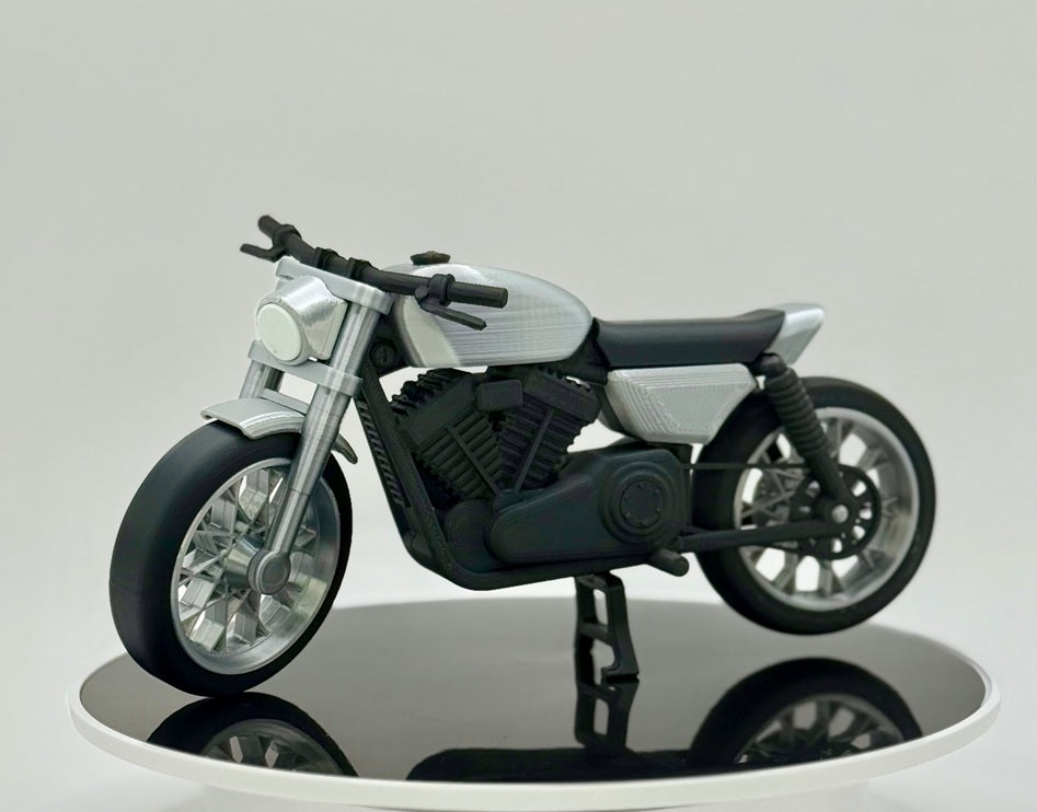 3D Printed Cafe Racer Motorcycle Model | Vintage Style Bike | Classic Racer Desk Decor | Collector Display Gift