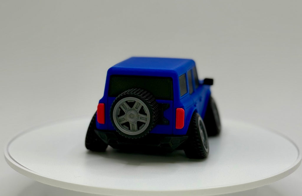 Tooned 4-Door Off-Road SUV 3D Printed Model | Modern Retro 4x4 Truck Style | Soft & Hard Top Options | Adventure Desk Decor