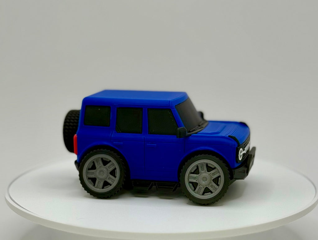 Tooned 4-Door Off-Road SUV 3D Printed Model | Modern Retro 4x4 Truck Style | Soft & Hard Top Options | Adventure Desk Decor