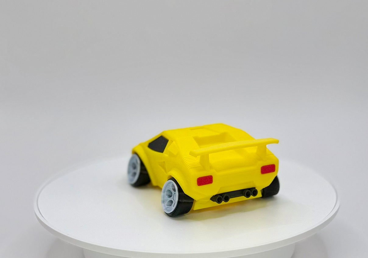 3D Printed Retro Supercar Model | 80s Exotic Car Style | HighPerformance Car | Desk Display Collectible