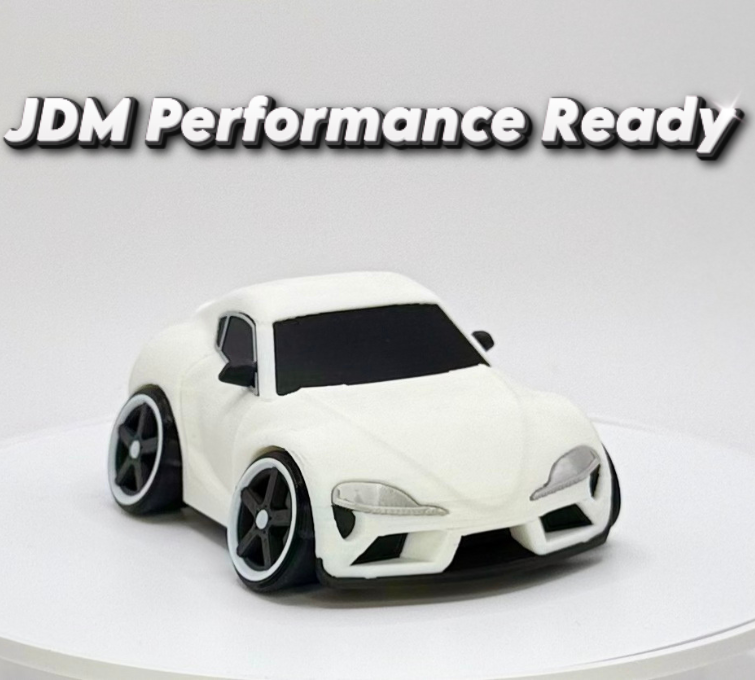 Tooned JDM Modern Sports Coupe 3D Printed Model | Wide Stance Street Car | Turbo Style Performance Car | Desk Display Collectible