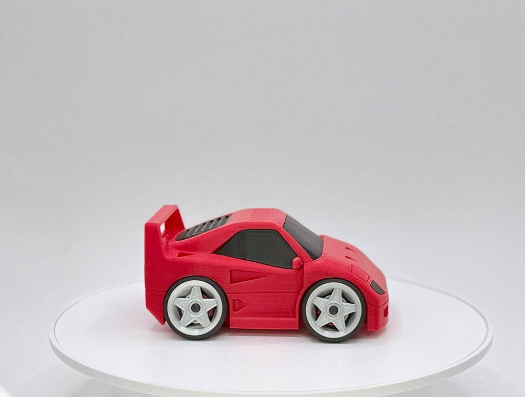 Tooned Italian Supercar 3D Printed Model | 80s Twin Turbo Exotic | Wide Body Race Style Car | Desk Display Collectible