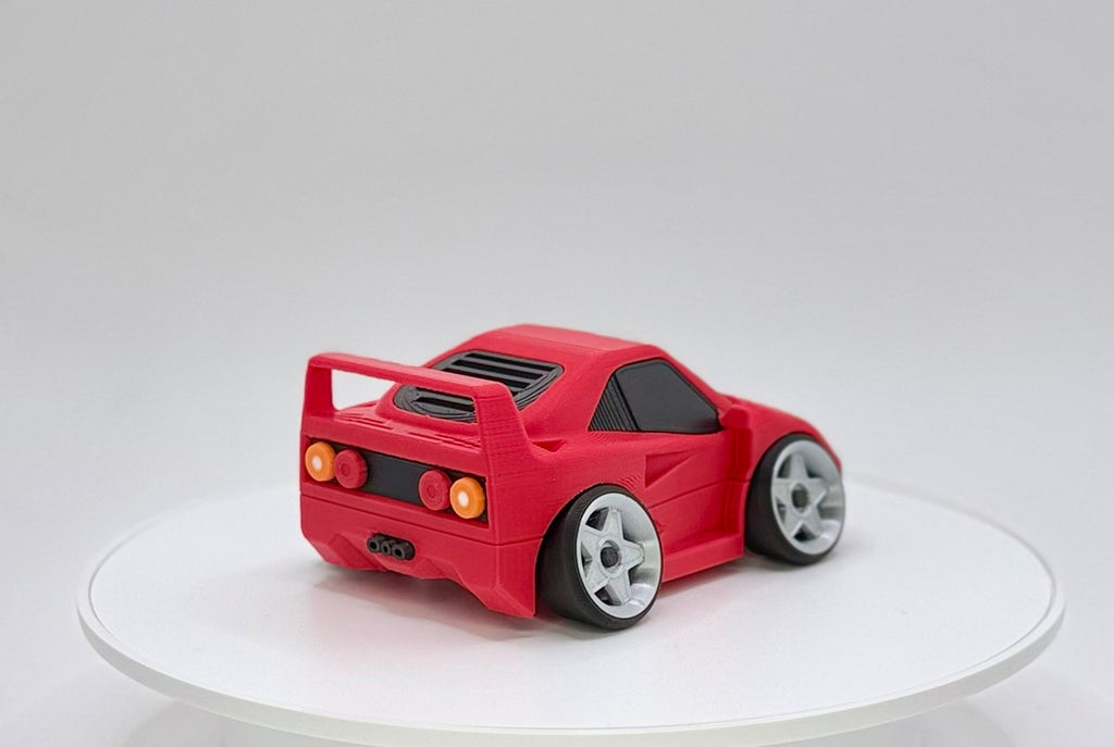 Tooned Italian Supercar 3D Printed Model | 80s Twin Turbo Exotic | Wide Body Race Style Car | Desk Display Collectible