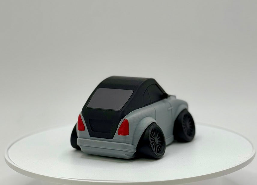 3D Printed Luxury Tooned Sedan Model | Retro Inspired Widebody Executive Car Collectible | Custom Two Tone or Single Color Display Decor