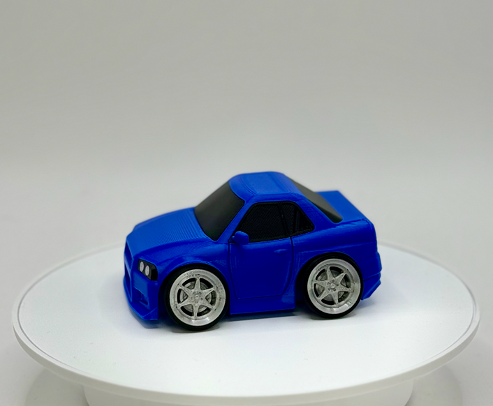 3D Printed Skyline GT-R R34 Inspired Model | JDM Sports Car Collectible | Wide Stance Desk Display | Automotive Decor | Car Enthusiast Gift