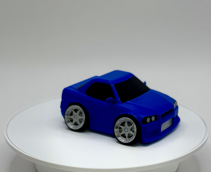 3D Printed Skyline GT-R R34 Inspired Model | JDM Sports Car Collectible | Wide Stance Desk Display | Automotive Decor | Car Enthusiast Gift