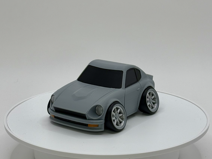 Tooned Datsun 240Z 3D Printed Model | Classic JDM Sports Car Collectible | Wide Stance Desk Display | Car Enthusiast Gift