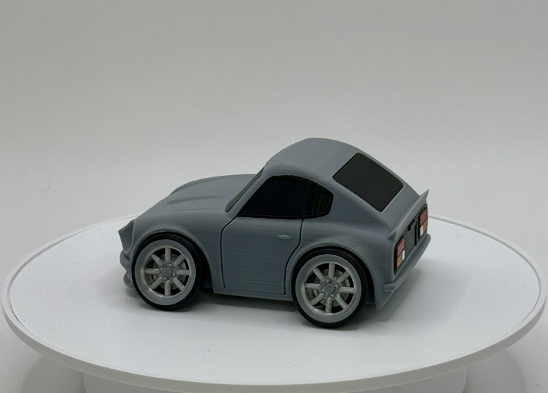 Tooned Datsun 240Z 3D Printed Model | Classic JDM Sports Car Collectible | Wide Stance Desk Display | Car Enthusiast Gift