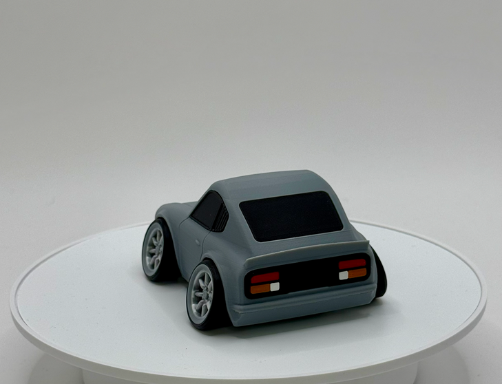 Tooned Datsun 240Z 3D Printed Model | Classic JDM Sports Car Collectible | Wide Stance Desk Display | Car Enthusiast Gift