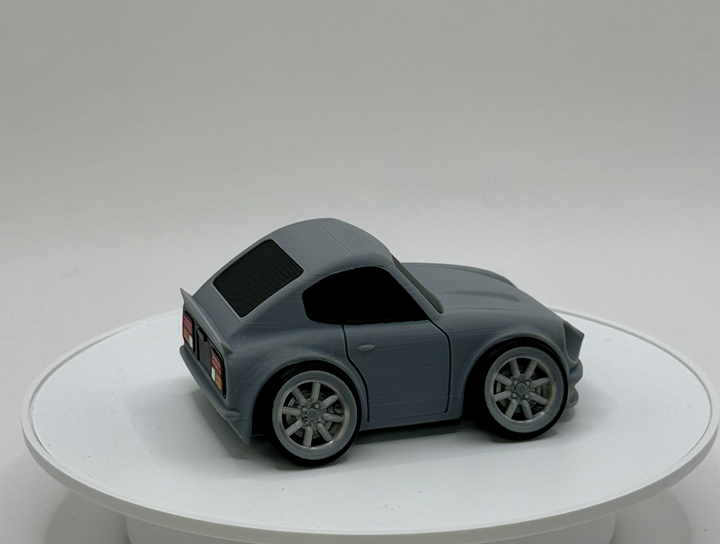 Tooned Datsun 240Z 3D Printed Model | Classic JDM Sports Car Collectible | Wide Stance Desk Display | Car Enthusiast Gift