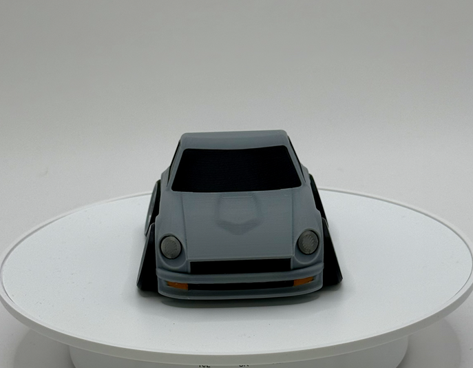 Tooned Datsun 240Z 3D Printed Model | Classic JDM Sports Car Collectible | Wide Stance Desk Display | Car Enthusiast Gift
