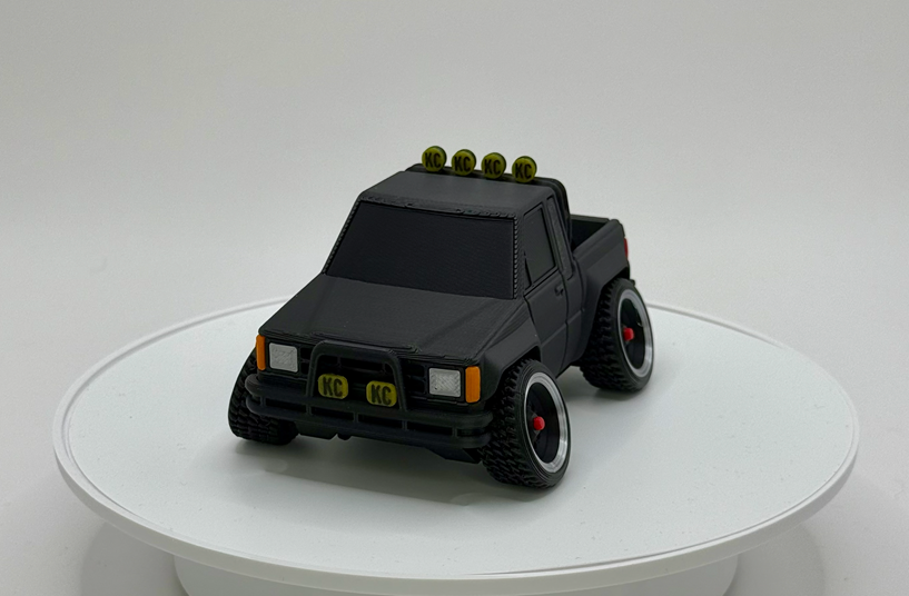 Tooned Toyota SR5 Pickup 3D Printed Model | Classic Mini Truck Collectible | Vintage Truck Desk Display | Car Enthusiast Gift