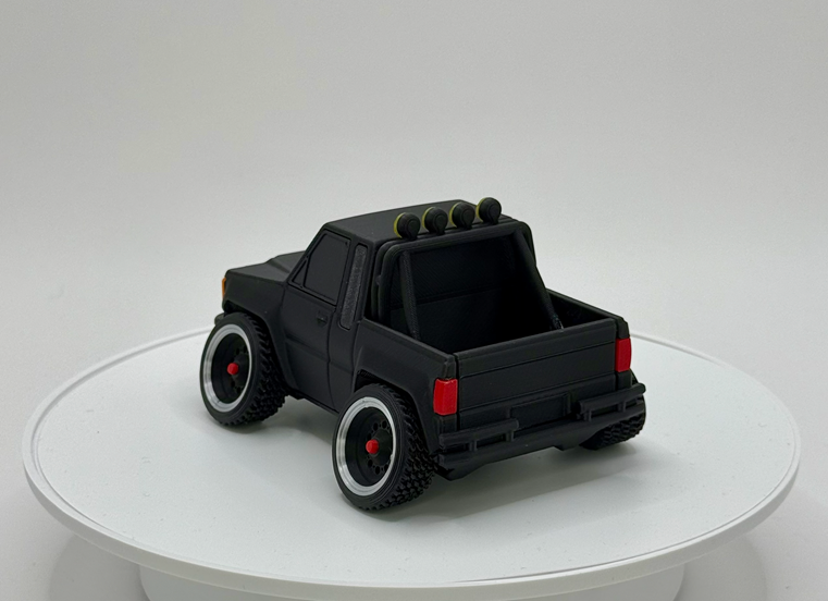 Tooned Toyota SR5 Pickup 3D Printed Model | Classic Mini Truck Collectible | Vintage Truck Desk Display | Car Enthusiast Gift