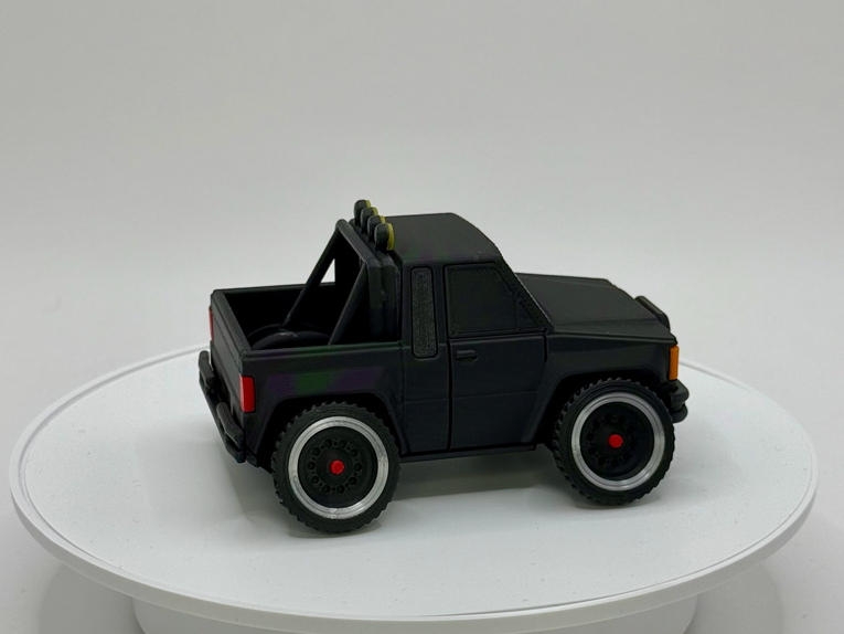 Tooned Toyota SR5 Pickup 3D Printed Model | Classic Mini Truck Collectible | Vintage Truck Desk Display | Car Enthusiast Gift