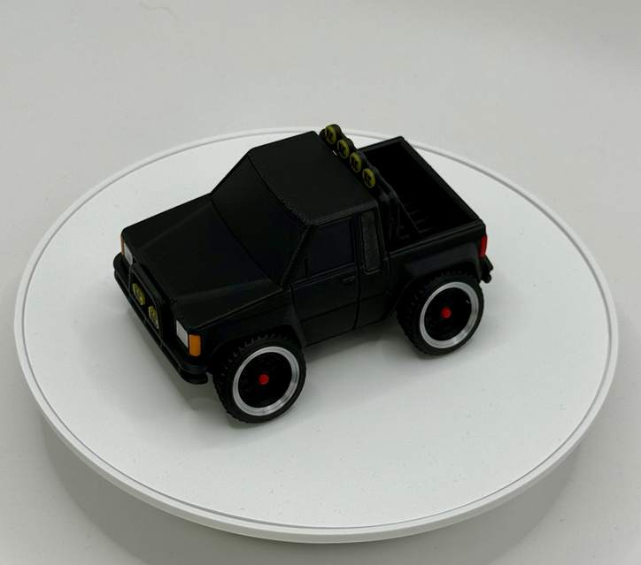 Tooned Toyota SR5 Pickup 3D Printed Model | Classic Mini Truck Collectible | Vintage Truck Desk Display | Car Enthusiast Gift