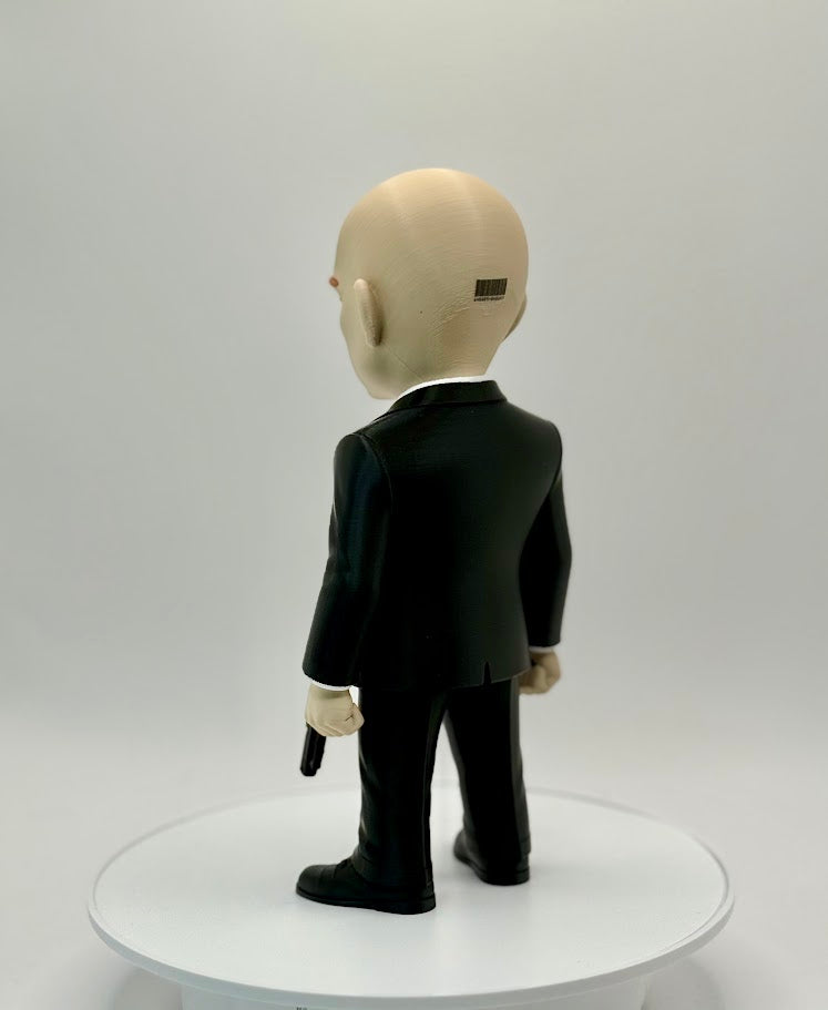 Hitman-Inspired Assassin Figure, Suit & Red Tie Collectible, Video Game Inspired Decor, 3D Printed Figure, Gaming Room Desk Decor, Gift