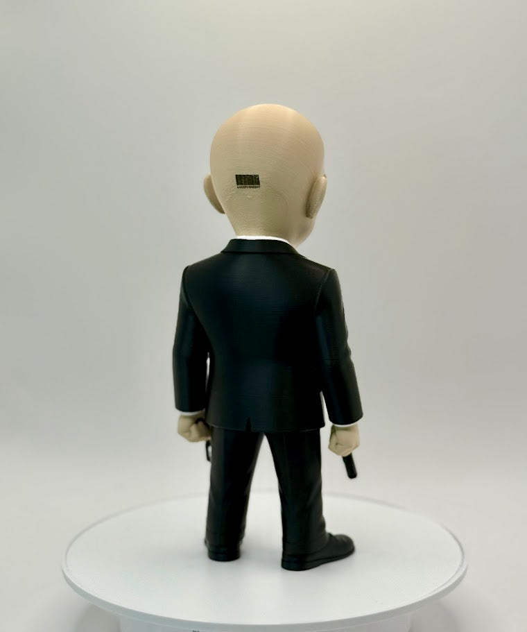 Hitman-Inspired Assassin Figure, Suit & Red Tie Collectible, Video Game Inspired Decor, 3D Printed Figure, Gaming Room Desk Decor, Gift