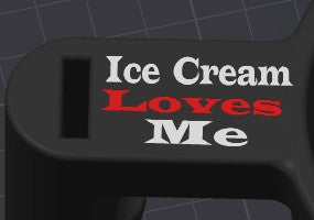 3D-Printed Ice Cream Cup Holder w/Spoon Holder