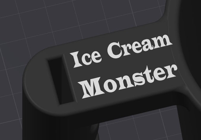 3D-Printed Ice Cream Cup Holder w/Spoon Holder