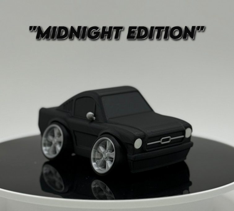 Tooned Classic Fastback Muscle Car 3D Printed Model | Wide Stance Retro Coupe | Cartoon Car Desk Decor | Collector Display