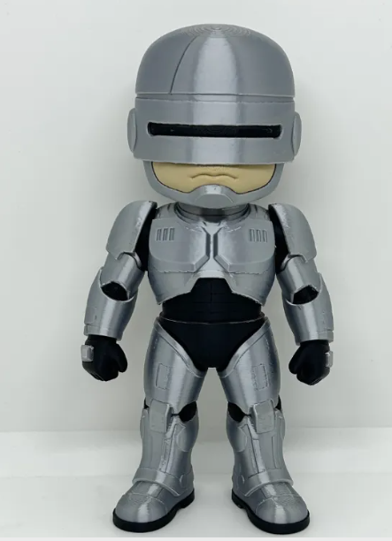 Robo Cop-Inspired Futuristic Police Robot Figure, Armored Robot Collectible, 3D Printed Sci Fi Figure, Cyberpunk Decor, Robot Action Figure, Movie Fan Gift