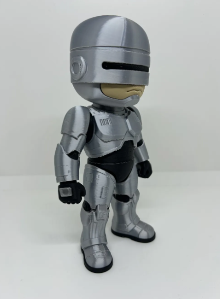 Robo Cop-Inspired Futuristic Police Robot Figure, Armored Robot Collectible, 3D Printed Sci Fi Figure, Cyberpunk Decor, Robot Action Figure, Movie Fan Gift