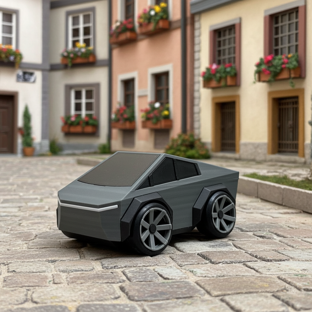 3D Printed Futuristic Electric Pickup Truck Model | Wide Stance Truck | Sci-Fi Style Desk Display | Modern Vehicle Decor