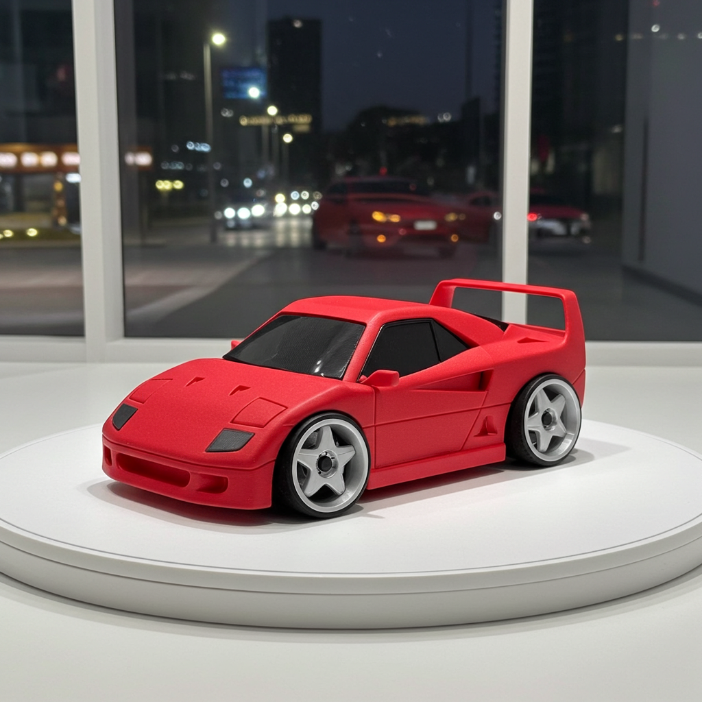 Tooned Italian Supercar 3D Printed Model | 80s Twin Turbo Exotic | Wide Body Race Style Car | Desk Display Collectible