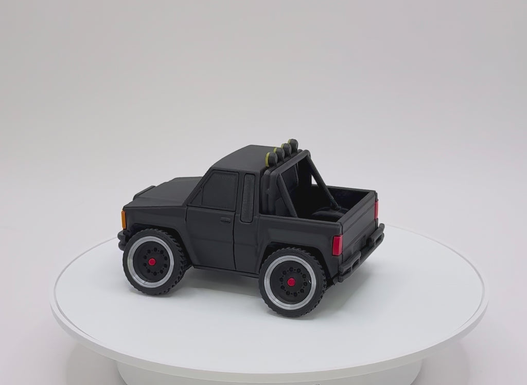 Tooned Toyota SR5 Pickup 3D Printed Model | Classic Mini Truck Collectible | Vintage Truck Desk Display | Car Enthusiast Gift