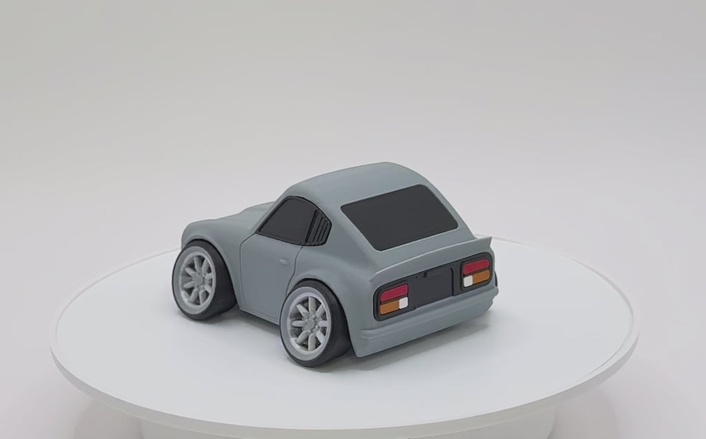 Tooned Datsun 240Z 3D Printed Model | Classic JDM Sports Car Collectible | Wide Stance Desk Display | Car Enthusiast Gift