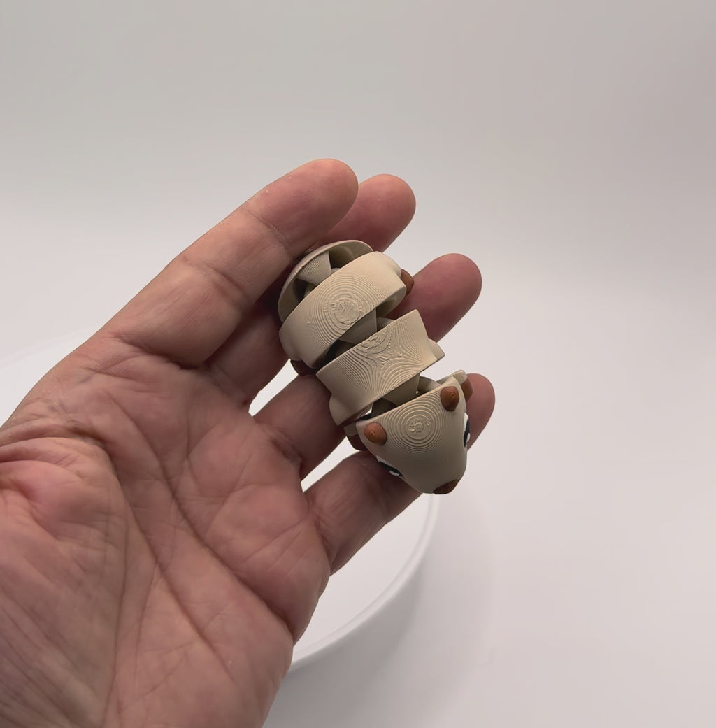 Cute Flexi Capybara Keychain, Articulated Capybara Keychain, 3D Printed Animal Keychain, Kawaii Keychain, Fidget Keychain, Cute Gift