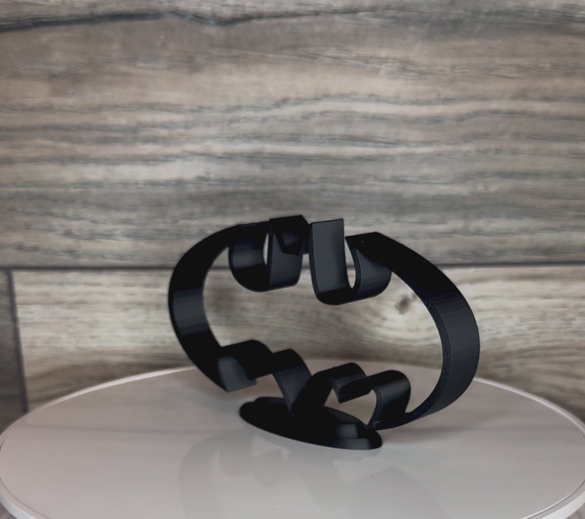 Retro Vigilante Wing Emblem 3D Print | 80s Gothic Wall Art | Dark Hero Symbol Decor | Collector Display | Man Cave Decor (Choose Size)